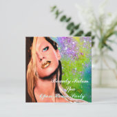 BEAUTY SALON SPA Open House Monogram Kaart (Staand voorkant)