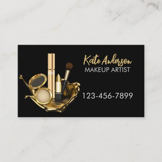 Beauty Salon Stylist Make-up Artiest Cosmetologist Visitekaartje (Voorkant)