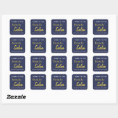 Beauty salon tas vierkante sticker (Vel)
