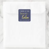 Beauty salon tas vierkante sticker (Tas)