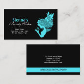 Beauty Salon (Turquoise) Visitekaartje (Voorkant / Achterkant)