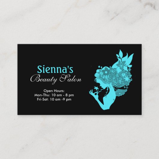 Beauty Salon (Turquoise) Visitekaartje (Voorkant)