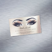 Beauty Salon Violet Pink Rose Adress Makeup Lashes Magnetisch Visitekaartje (Voorbeeld)