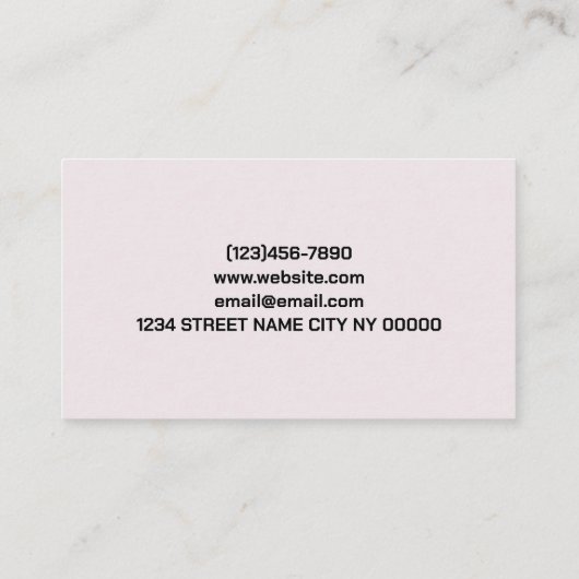 Beauty Salon Visitekaartje (Achterkant)