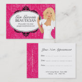 Beauty Salon Visitekaartje Afsprakenkaartje (Voorkant / Achterkant)