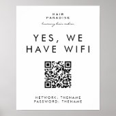 Beauty Salon Wifi Network QR-code Poster (Voorkant)