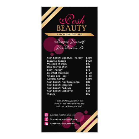Beauty Salon Zakelijke producten en diensten Reclamekaart (Voorkant)