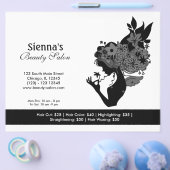 Beauty Salon (zwart) Flyer (Enkel)
