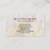 *~* BEAUTY Script Gold Foil Pink Visitekaartje (Achterkant)