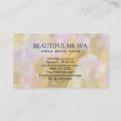*~* BEAUTY Script Pink Gold Foil Visitekaartje (Achterkant)