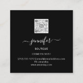 Beauty Shop Couch Gold Floral QR Code Logo Vierkante Visitekaartje (Achterkant)