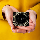 Beauty Shop Couch Gold White QR Code Logo Vierkante Visitekaartje