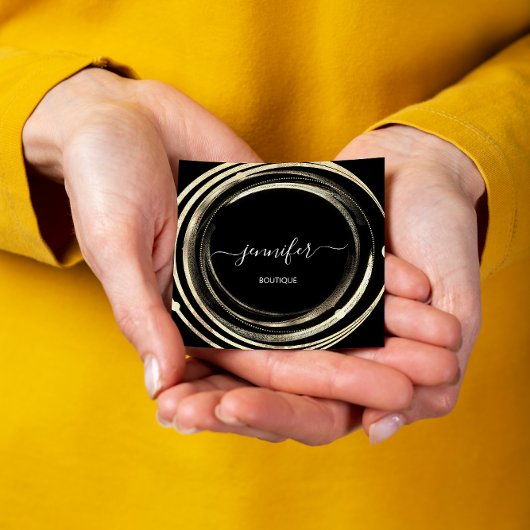 Beauty Shop Couch Gold White QR Code Logo Vierkante Visitekaartje