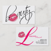 Beauty Signature Script Pink Glansy Lips Black Visitekaartje (Voorkant / Achterkant)