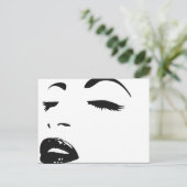 Beauty silhouet (groter) briefkaart (Staand voorkant)