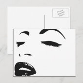 Beauty silhouet (groter) briefkaart (Voorkant / Achterkant)
