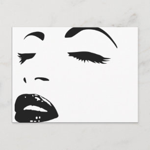Beauty silhouet (groter) briefkaart