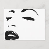 Beauty silhouet (groter) briefkaart (Voorkant)