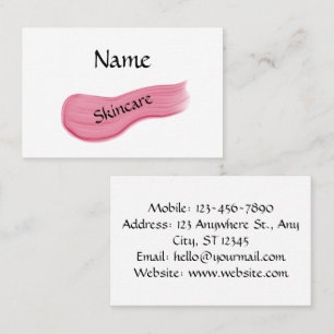 Beauty Skincare Pink Visitekaartje