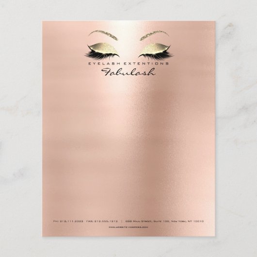 Beauty Skinny Lashes Makeup Stylist Eyebrows Flyer (Voorkant)
