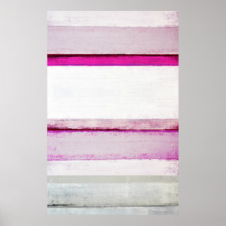 'Beauty Sleep' Roze en grijze Abstracte kunst Poster