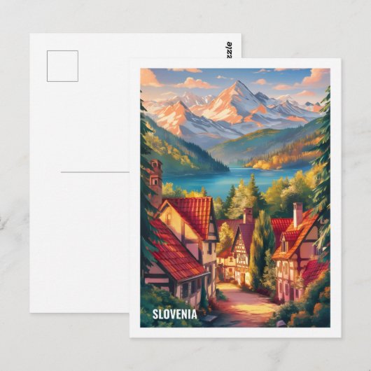 Beauty Slovenië Beroemde Reisplaats Briefkaart (Voorkant / Achterkant)
