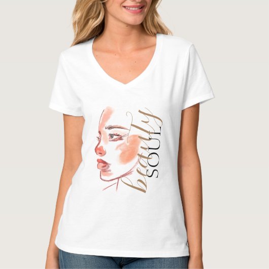 Beauty Soul Waterverf T-shirt (Voorkant)