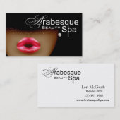 Beauty Spa Arabesque Makeup Artist Visitekaartje (Voorkant / Achterkant)