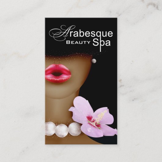 Beauty Spa Arabesque Makeup Artist Visitekaartje (Voorkant)