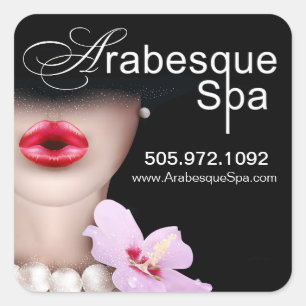 Beauty Spa Arabesque Product Vierkante Sticker