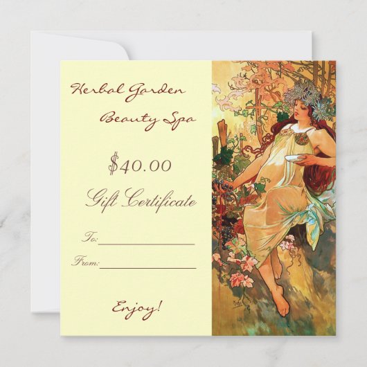 Beauty Spa Cadeaubonnen (Voorkant)