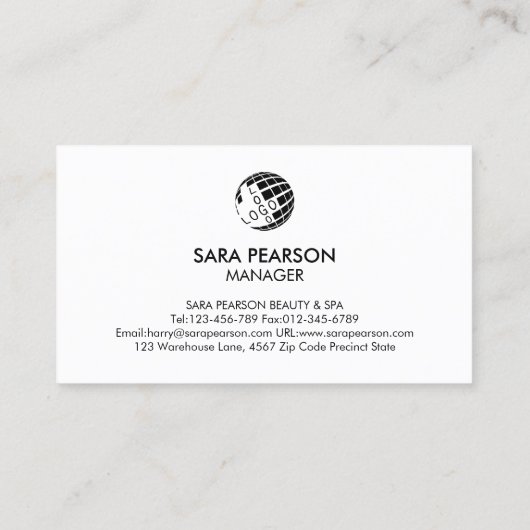 Beauty Spa Elegant Gold Monogram Visitekaartje (Achterkant)