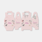 Beauty spa girly stoffig roos verjaardagsfeestje bedankdoosjes (Uitgevouwen)