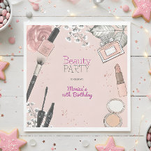 Beauty spa girly stoffig roos verjaardagsfeestje