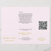 Beauty Spa Menu Roze Goud Elegant (Achterkant)