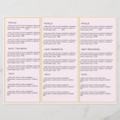 Beauty Spa Menu Roze Goud Elegant (Voorkant)
