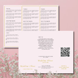 Beauty Spa Menu Roze Goud Elegant