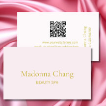 Beauty Spa QR Code Eenvoudig Roze Stijlvol