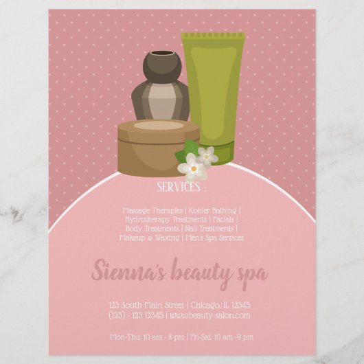 Beauty spa salon flyer (Voorkant)