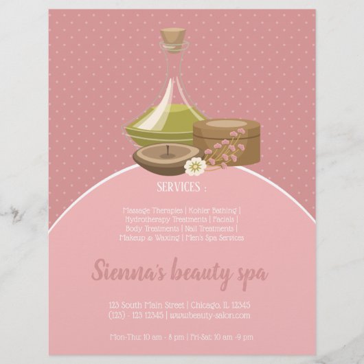 Beauty spa salon flyer (Voorkant)