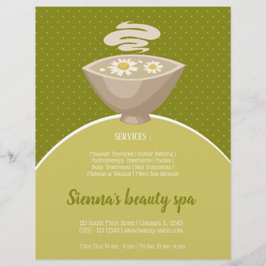 Beauty spa salon flyer (Voorkant)