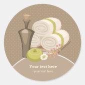 Beauty spa salon ronde sticker (Voorkant)