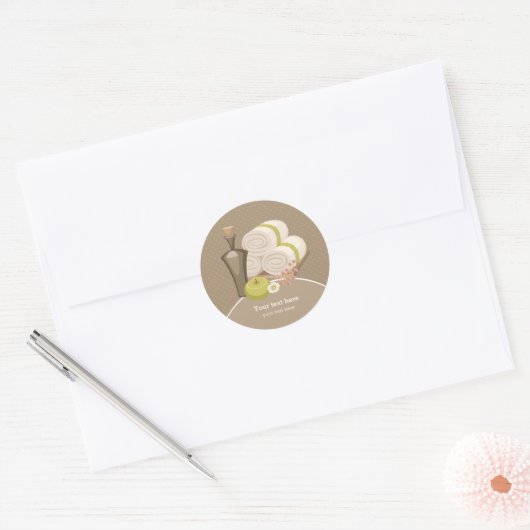 Beauty spa salon ronde sticker (Envelop)