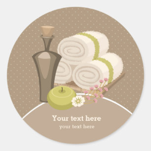 Beauty spa salon ronde sticker