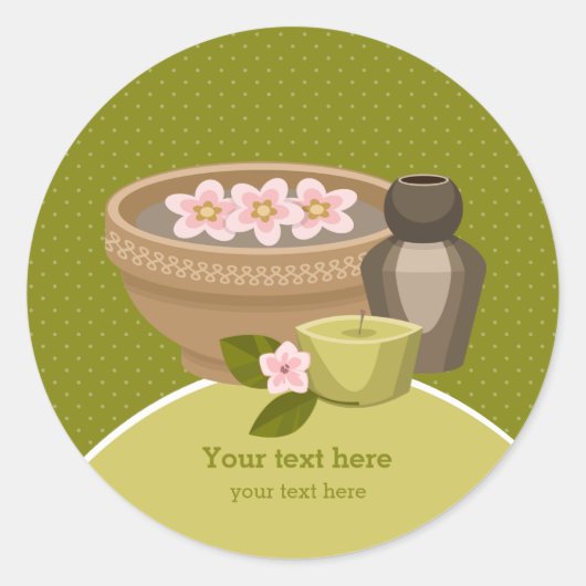 Beauty spa salon ronde sticker (Voorkant)