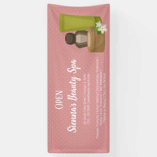 Beauty spa salon spandoek (Verticaal)