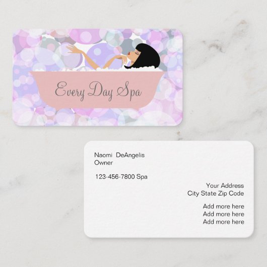 Beauty Spa Theme Visitekaartje (Voorkant / Achterkant)