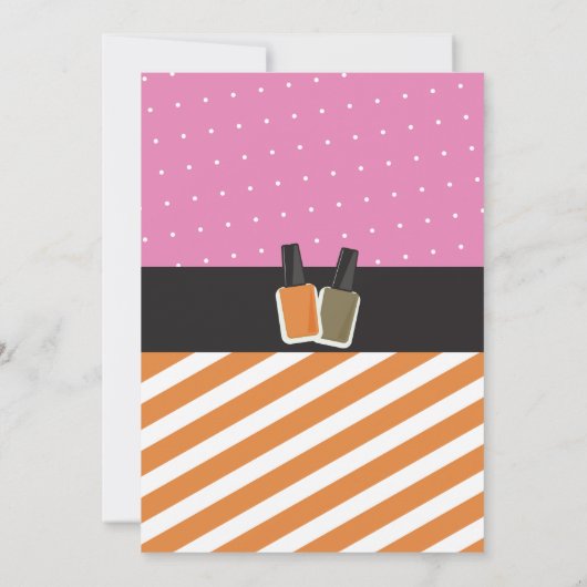 Beauty Spa Verjaardagsfeest Pamper Mani Pedi Uitno Kaart (Achterkant)