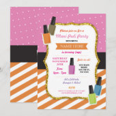 Beauty Spa Verjaardagsfeest Pamper Mani Pedi Uitno Kaart (Voorkant / Achterkant)