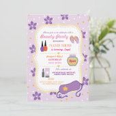 Beauty Spa Verjaardagsfeest Relax Pamper Gezicht U Kaart (Staand voorkant)